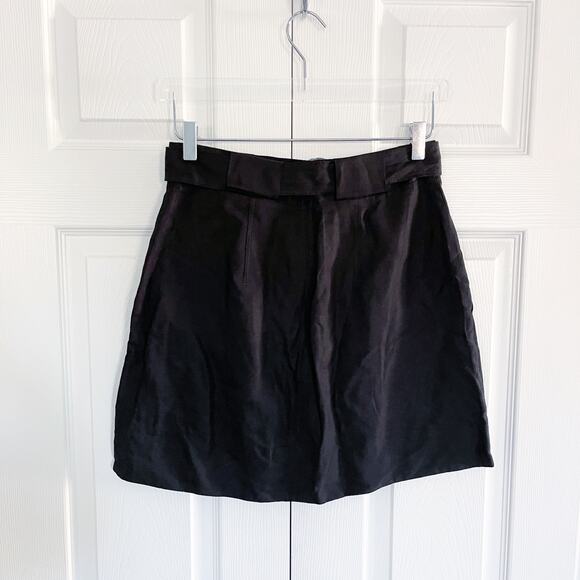 COS Black Belted A-Line Mini Skirt - Picture 9 of 9